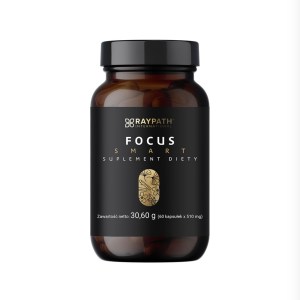 Focus SMART Raypath – bakopa, ashwagandha, różeniec i miłorząb, 60 kapsułek